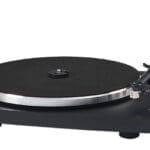 Crosley T150C-BK 2-Speed Bluetooth Turntable Record Player System with Weighted Tone Arm and Stereo Speakers – Black