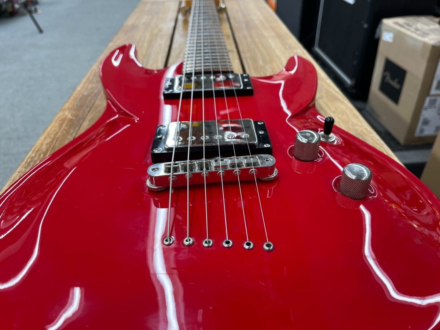 DBZ Barchetta Electric Guitar - Red - Image 18