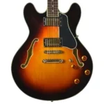 Eastman T386-SB Thinline Electric Guitar - Sunburst with Case